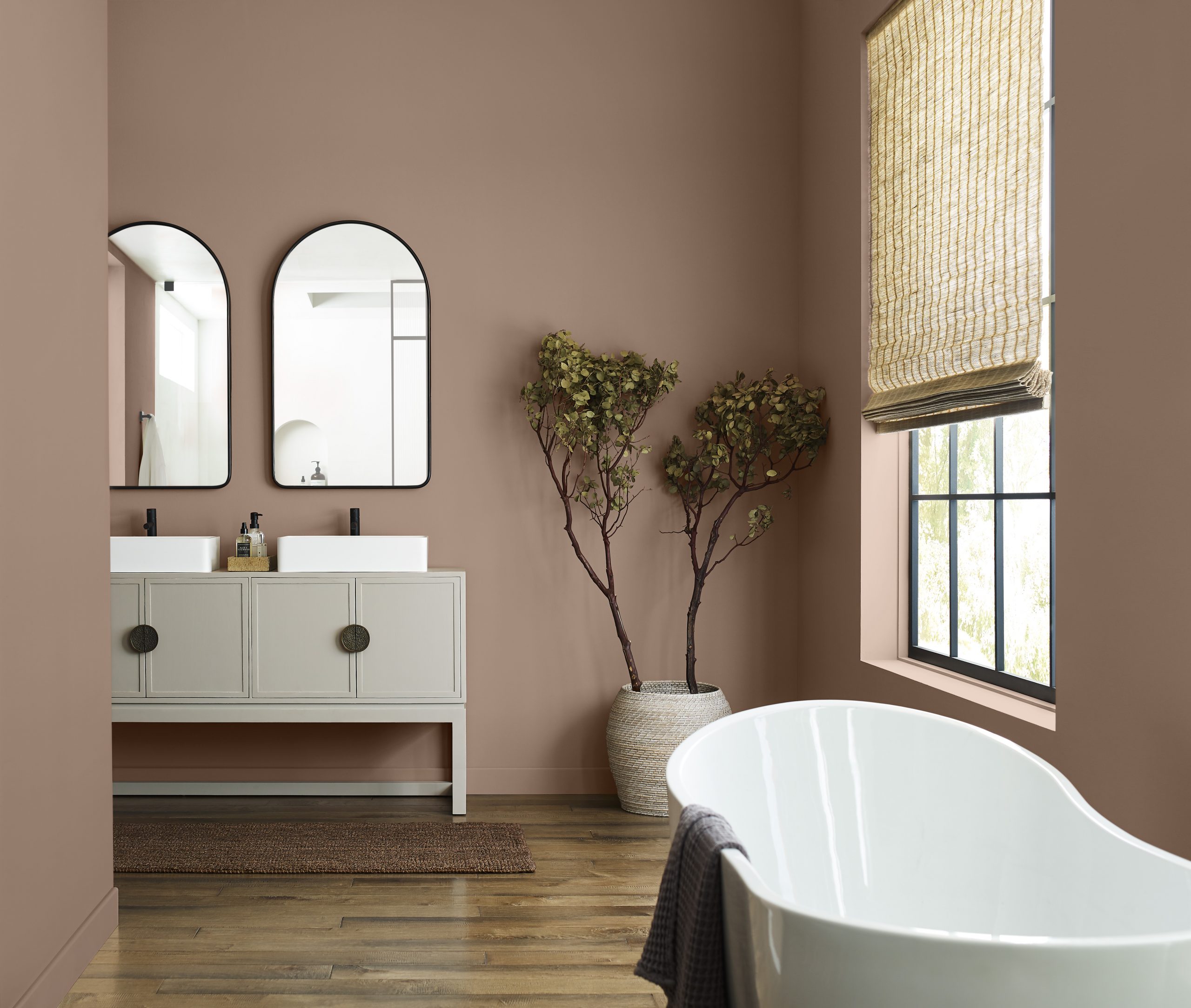 bathroom with redend point sherwin williams