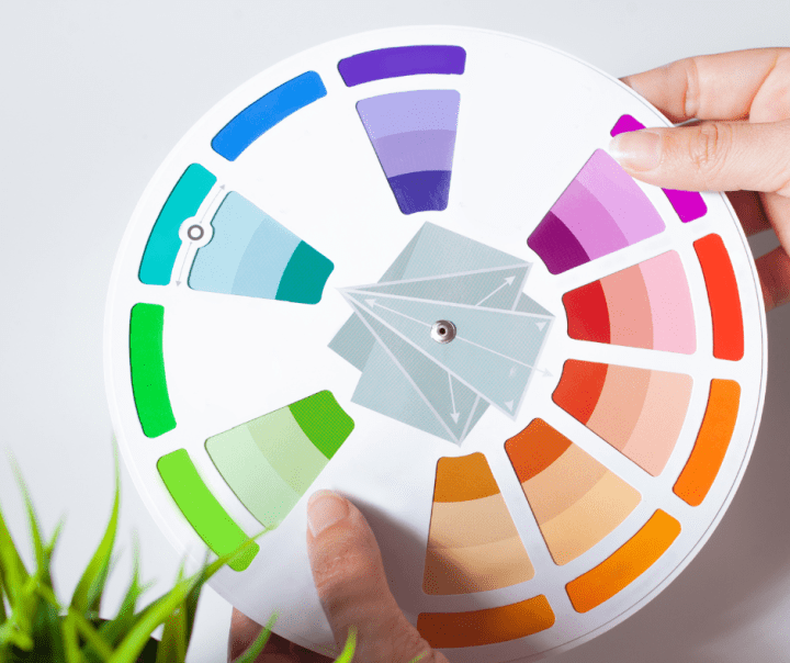 Color consultation using a paint finish selection wheel