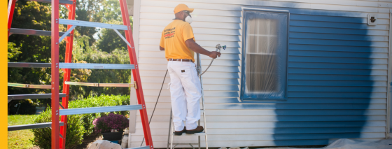 certapro painters exterior painting white to blue