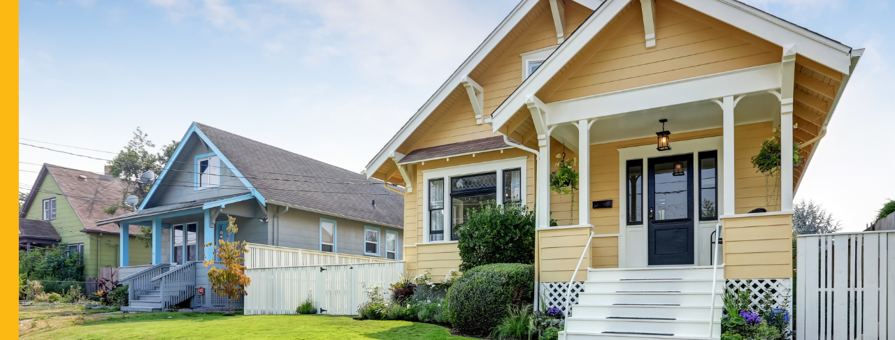 yellow home exterior