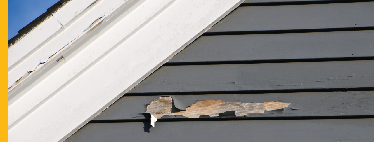 exterior paint peeling on residential home