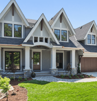 craftsman home with grey paint exterior