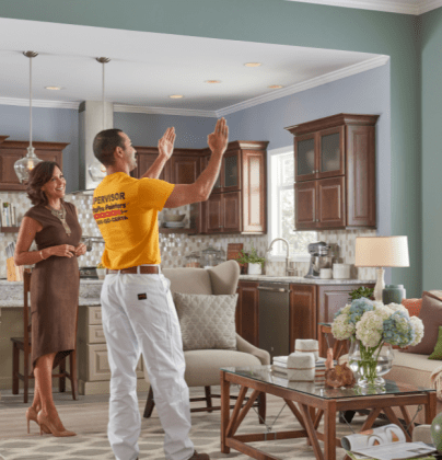 interior painting kitchen and living room with certapro painters