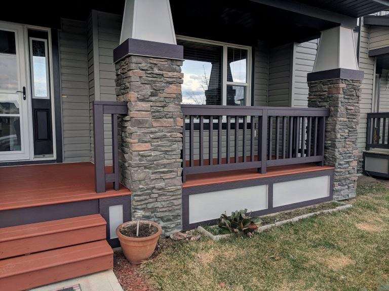 Exterior deck painting and staining