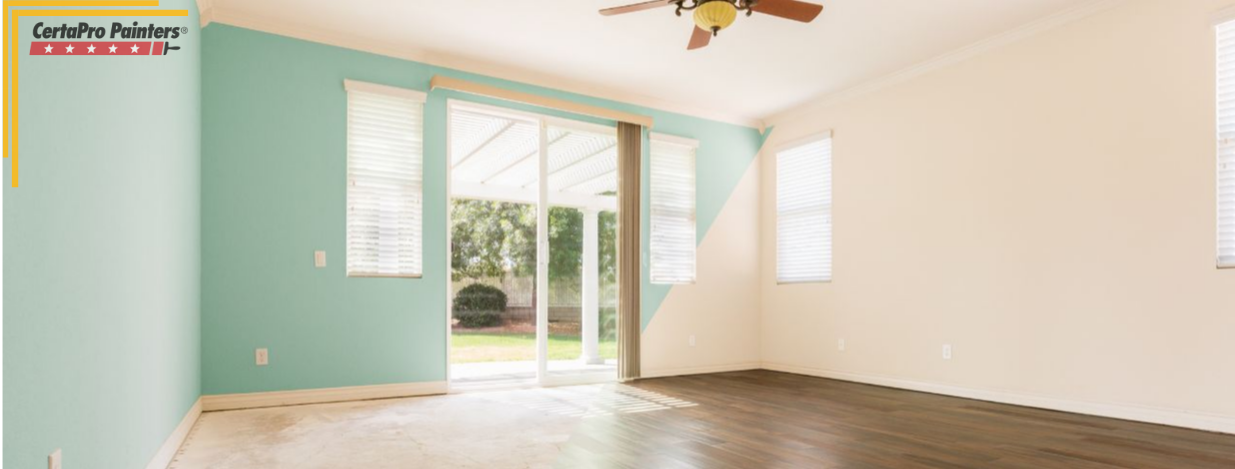 empty room in home with painted walls