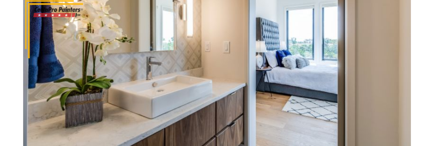 bathroom with bedroom through doorway