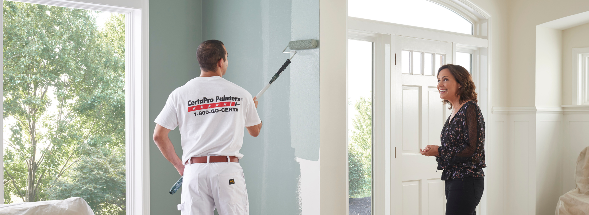 interior painting by certapro painters and client