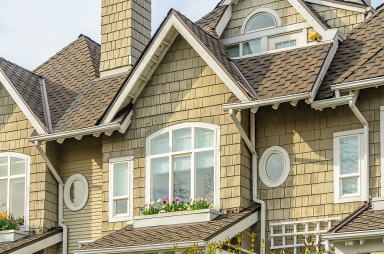 Painted cedar shingles