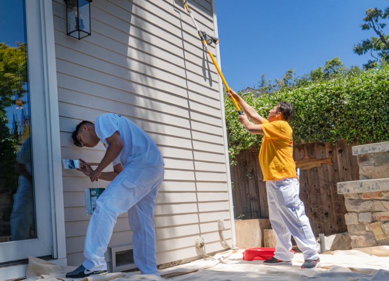 Painted vinyl siding exterior