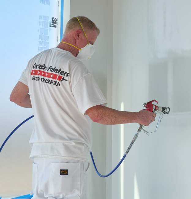 Industrial interior painting performed in phases
