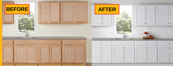 kitchen cabinet before and after photos
