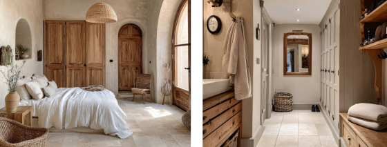 neutral bed and bath combo