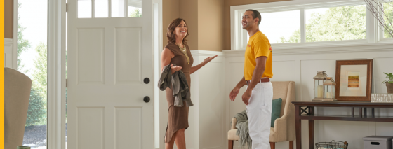 interior painting client with certapro team member