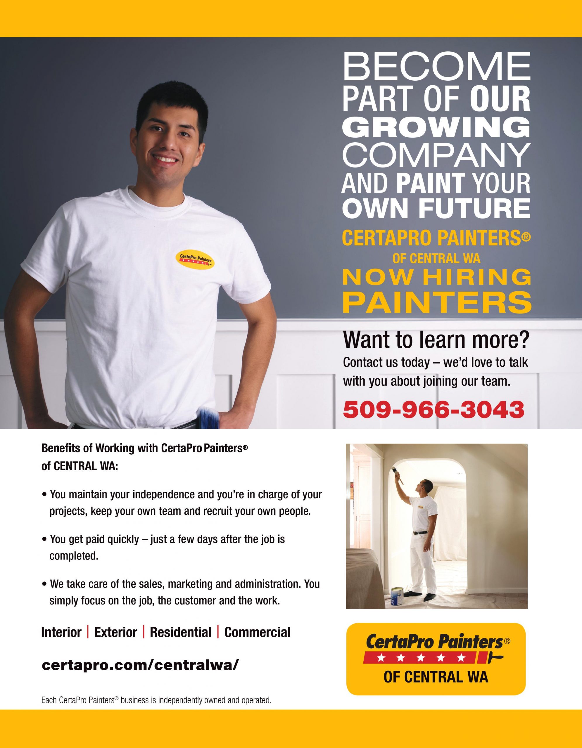 we are recruiting painters