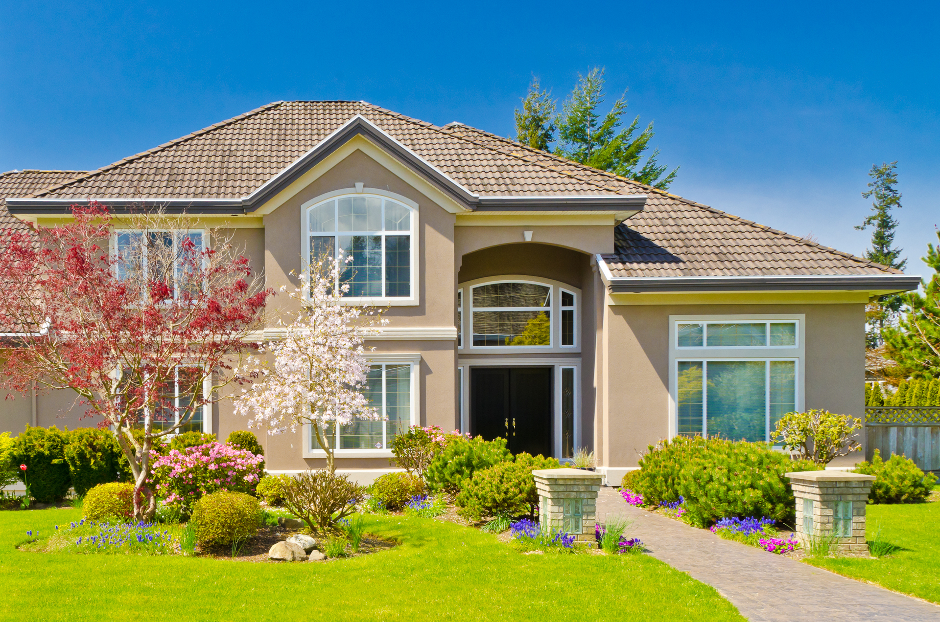 beige exterior home