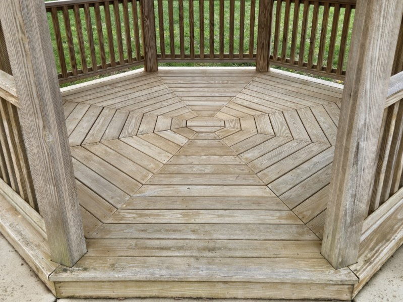 unfinished gazebo floor