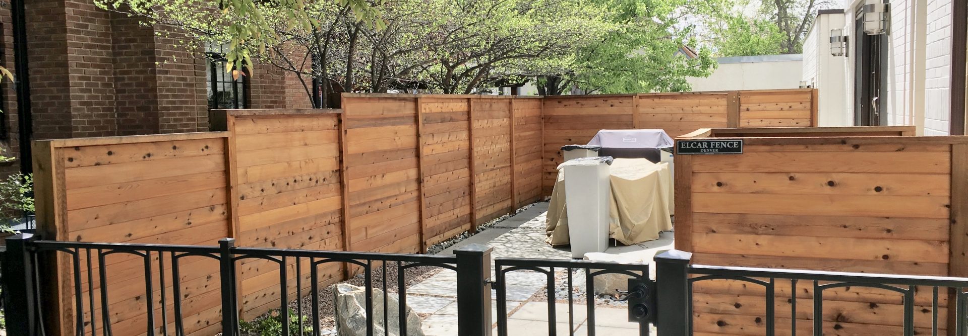 Power Washing & Staining Fence After