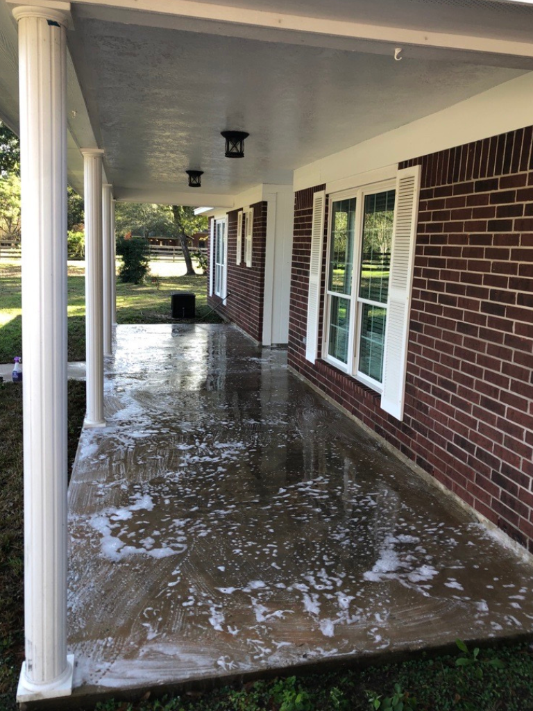 Front Porch Transformation in Ellie Gray SW7650 Copy Before