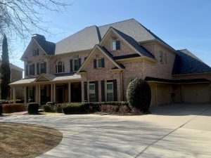 photo of repainted brick home in sandy springs