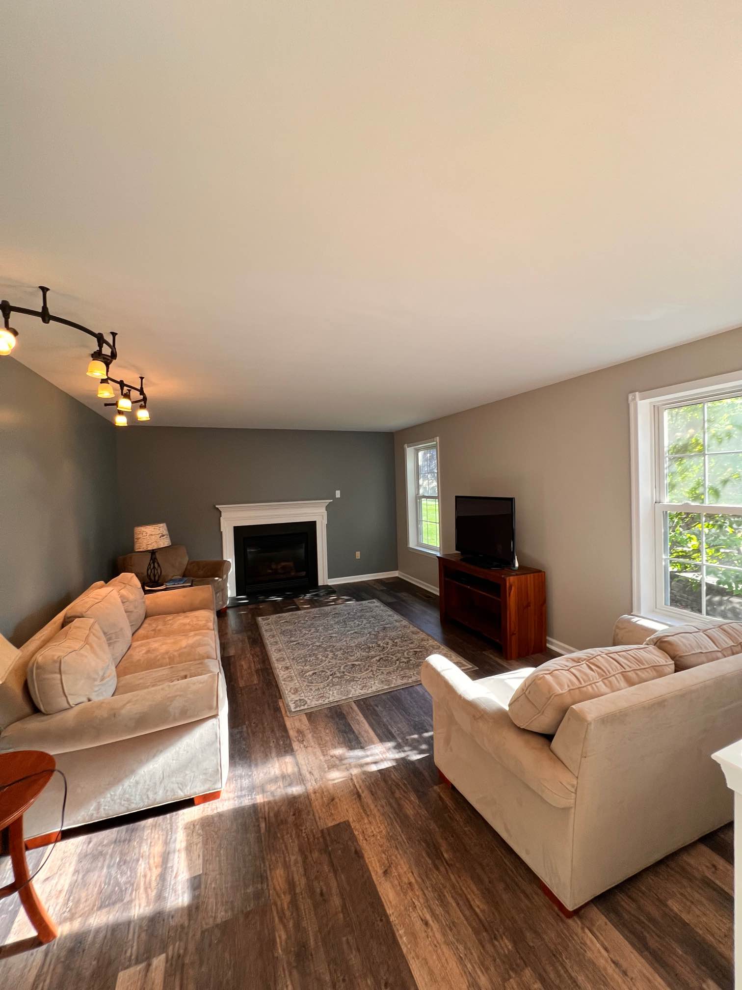 Completed Residential Living Room Painting Project in Macungie, PA - Angle 3