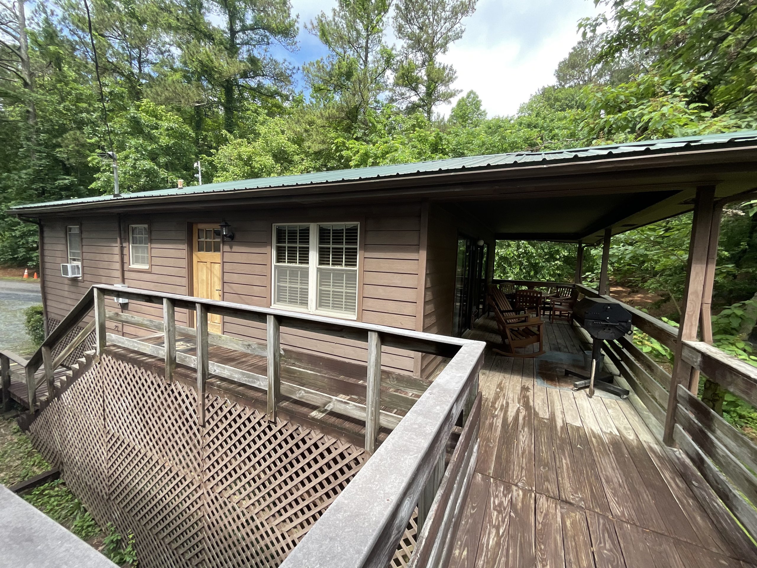 navy cabins after painting