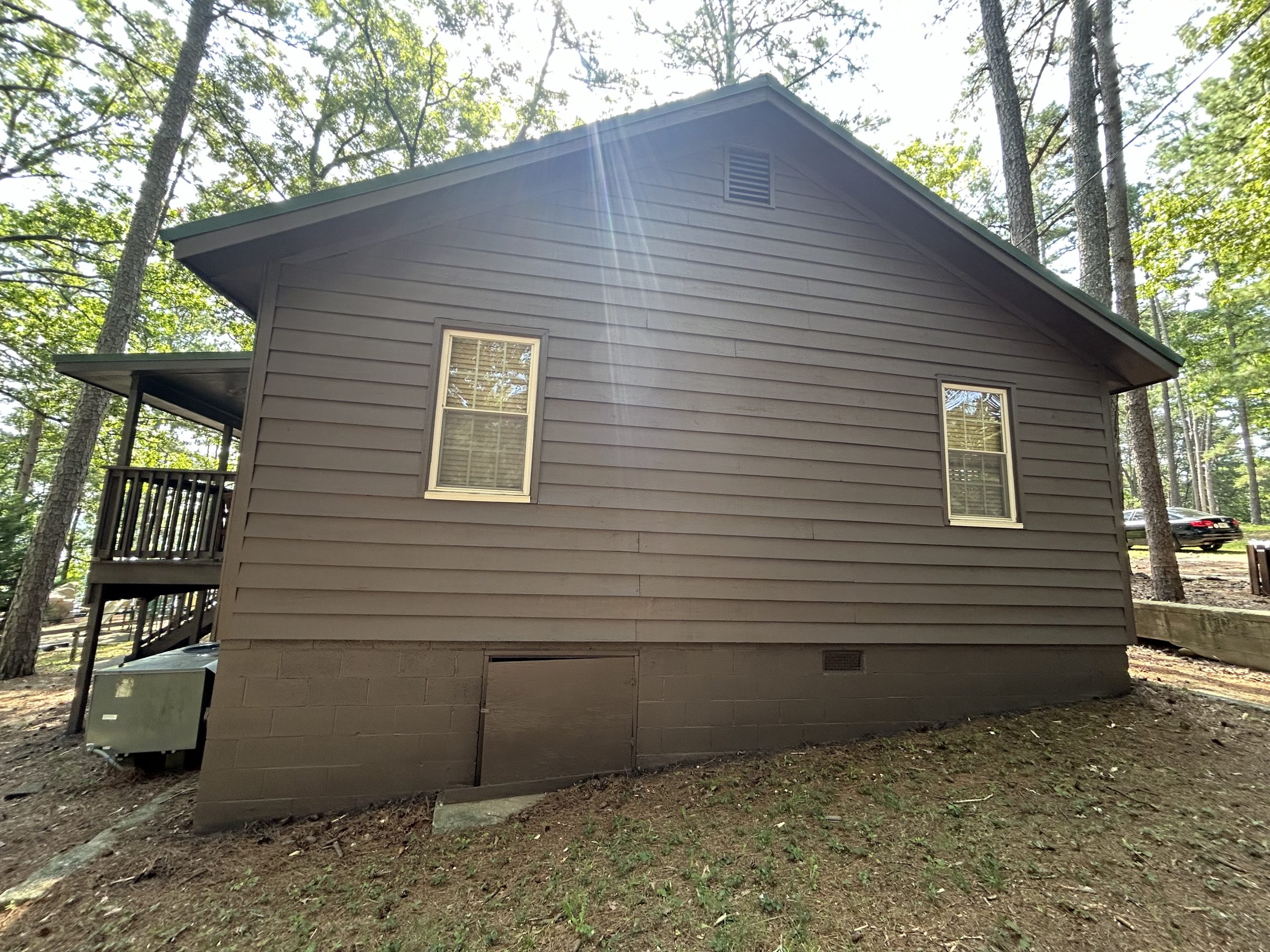 navy cabins after painting