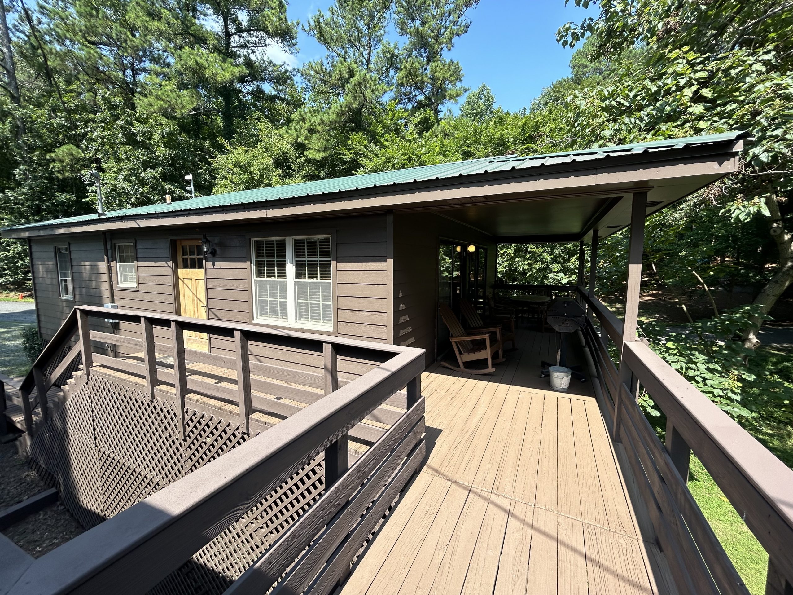 navy cabins after painting