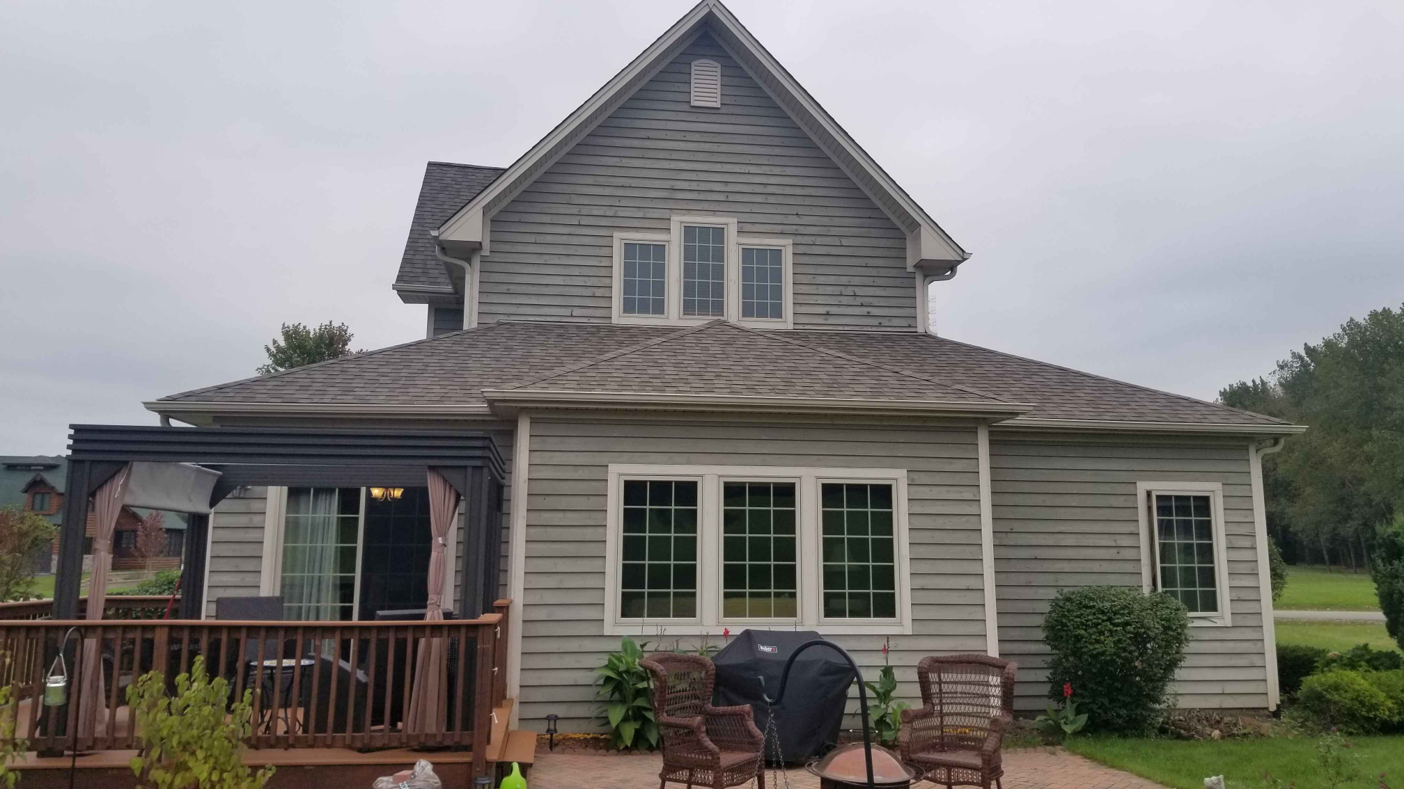 before residential exterior painting in mchenry