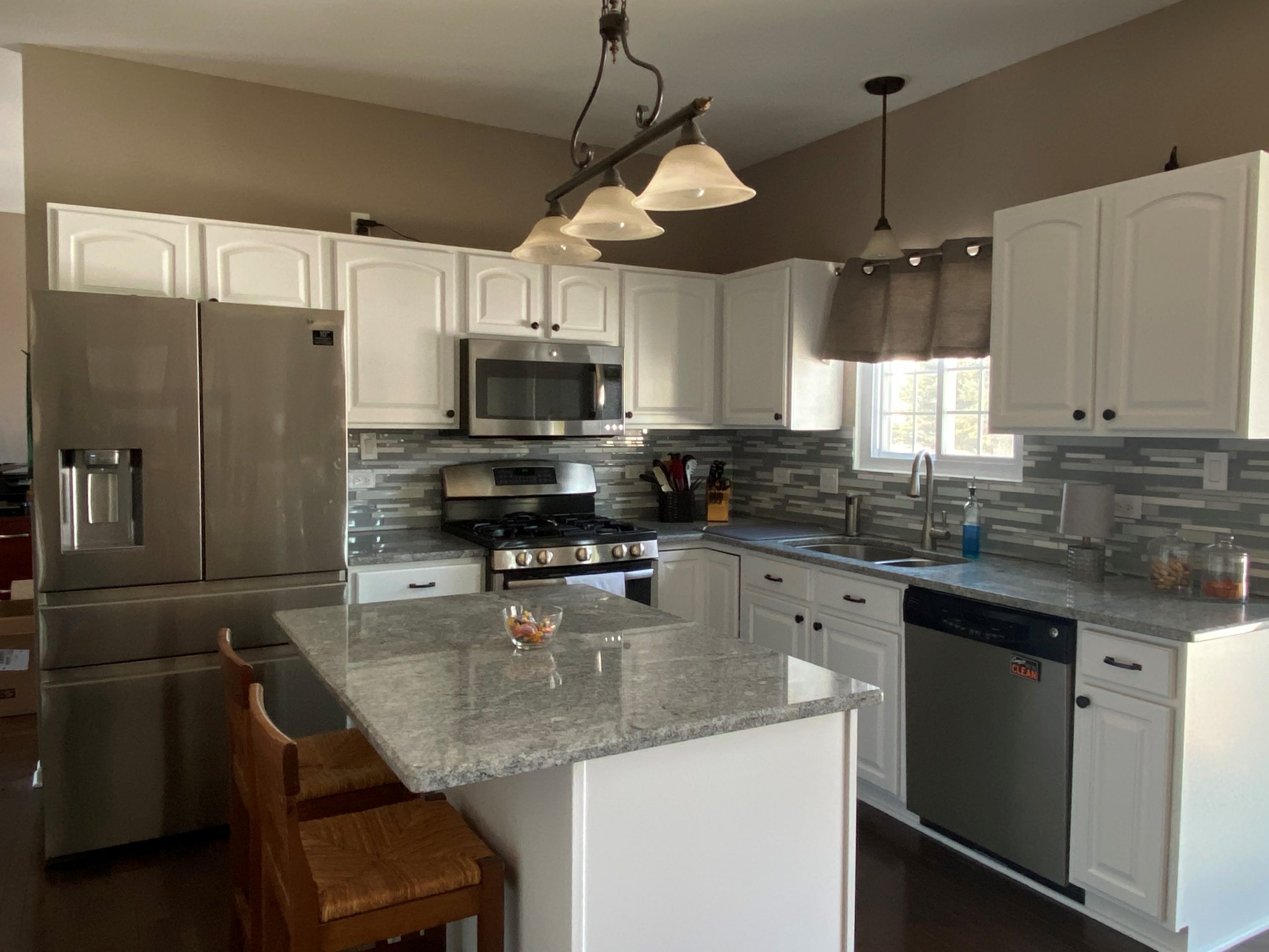 after painting kitchen cabinets
