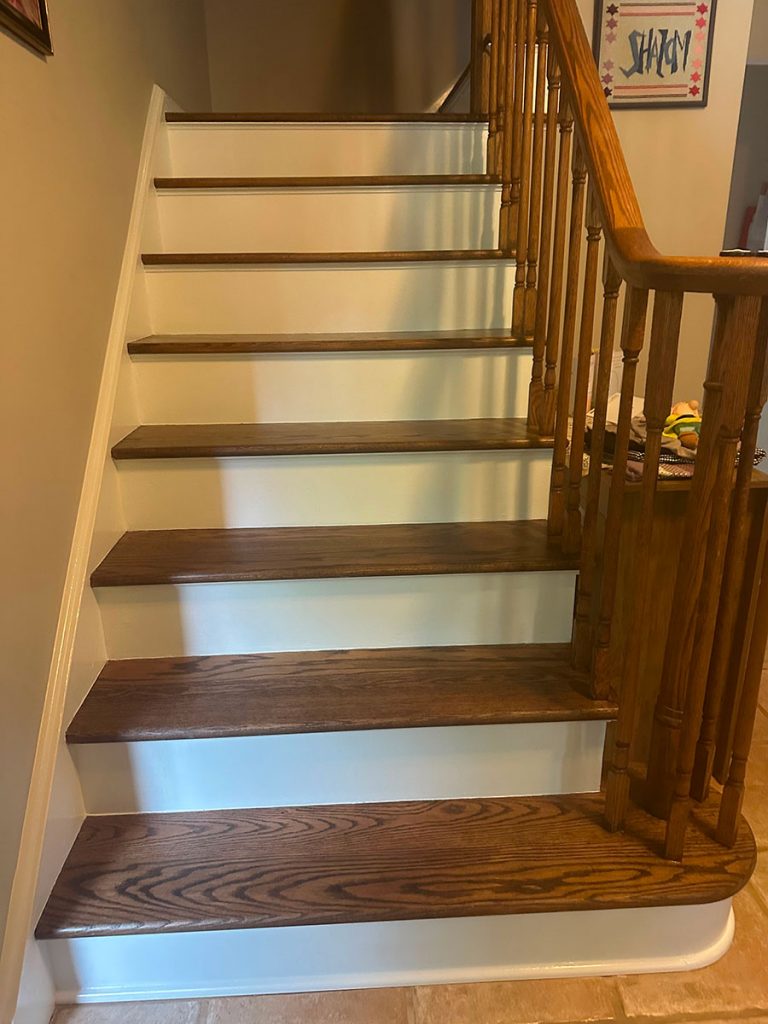Interior Staircase Staining After