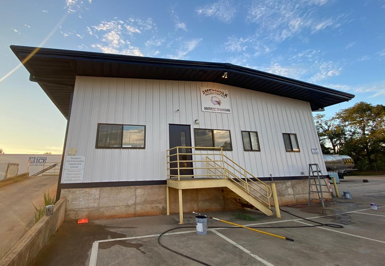 repainted office exterior in norcross