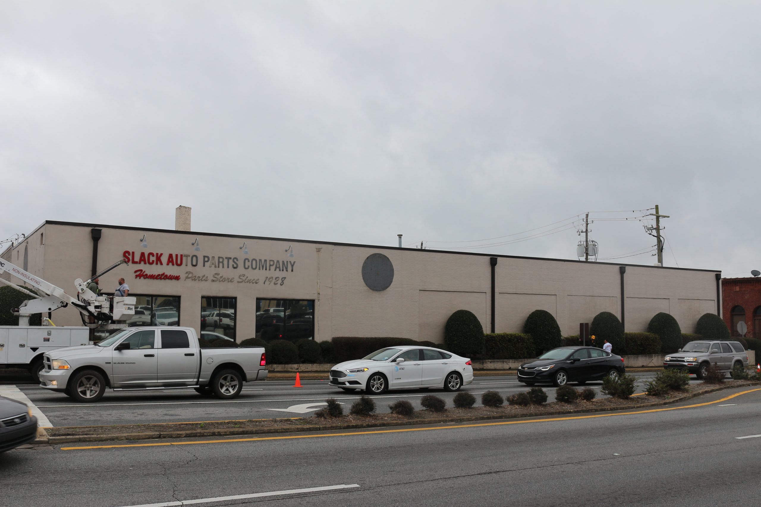 Auto Shop Back View of the Building Before