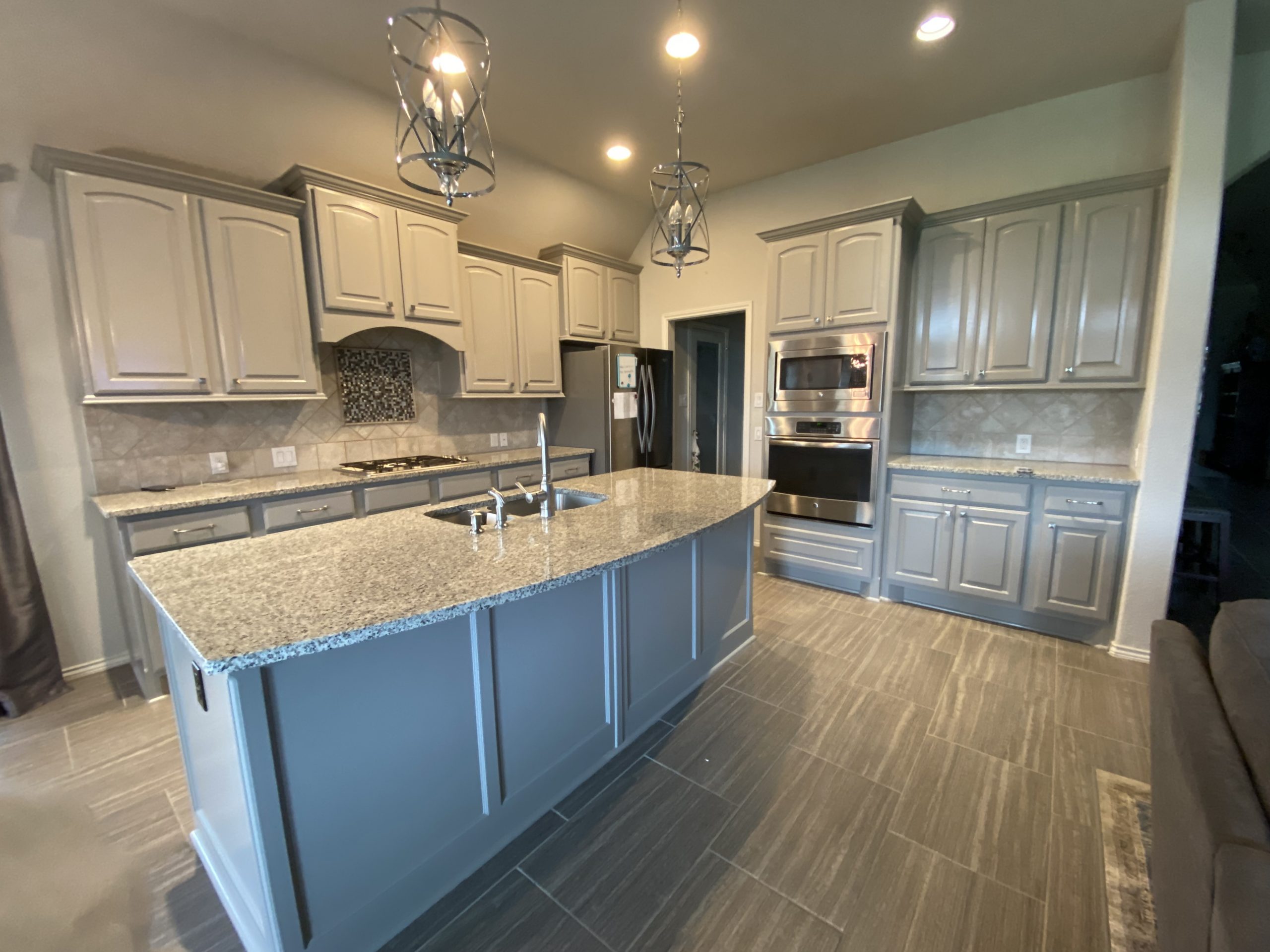 kitchen cabinets and drawers after refinishing