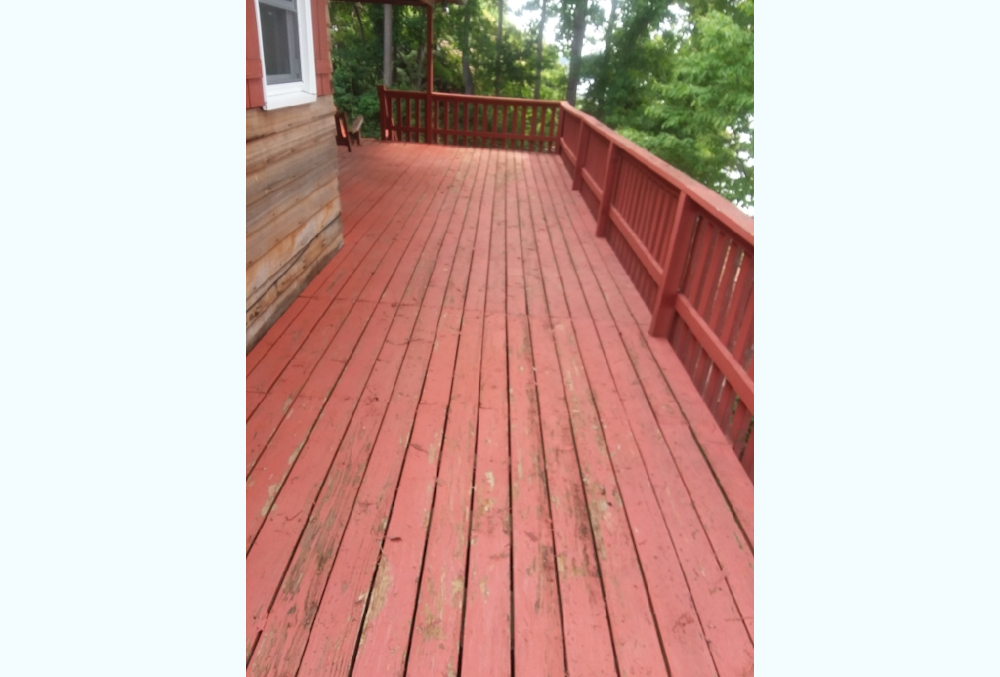 Belmont Deck Painting – SW3020 Cape Cod Red Before