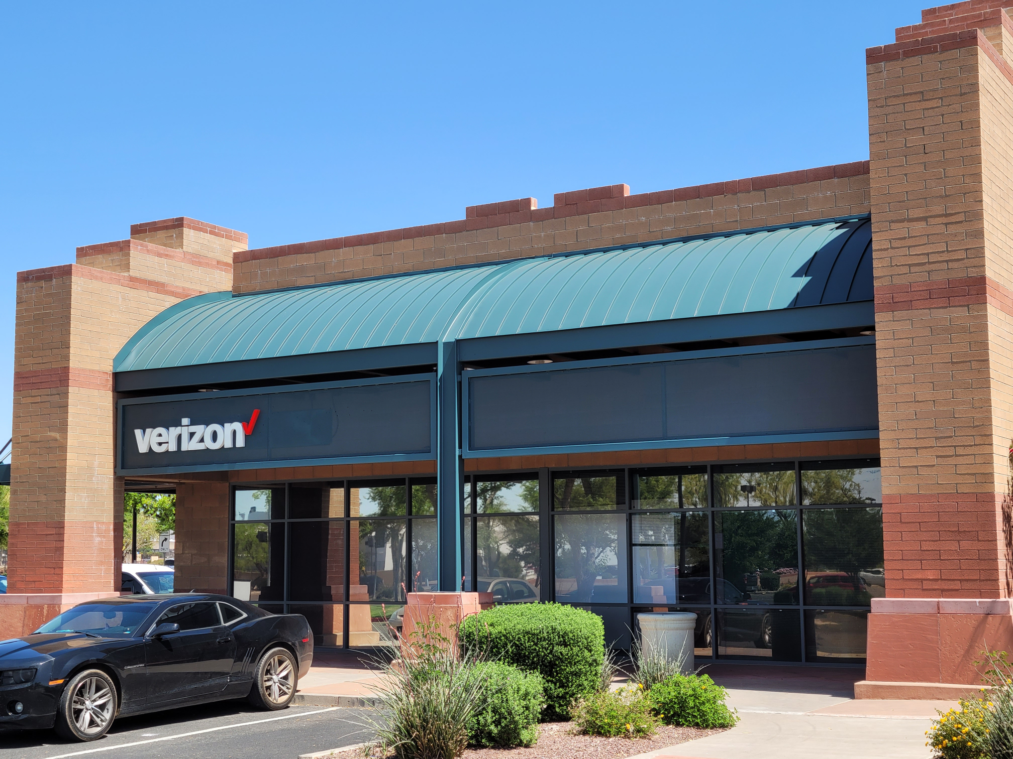 shopping center exterior painting after