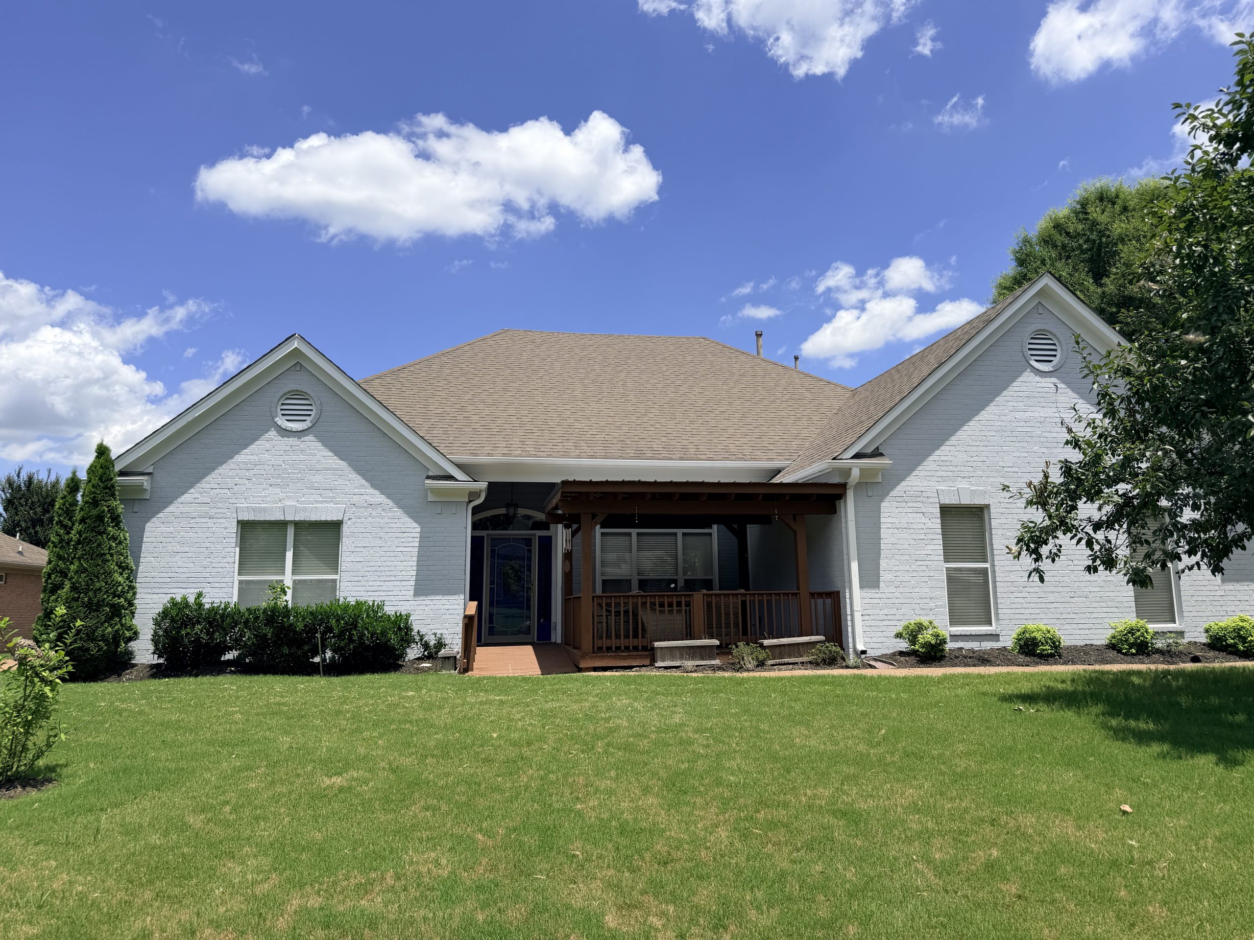 painted brick home