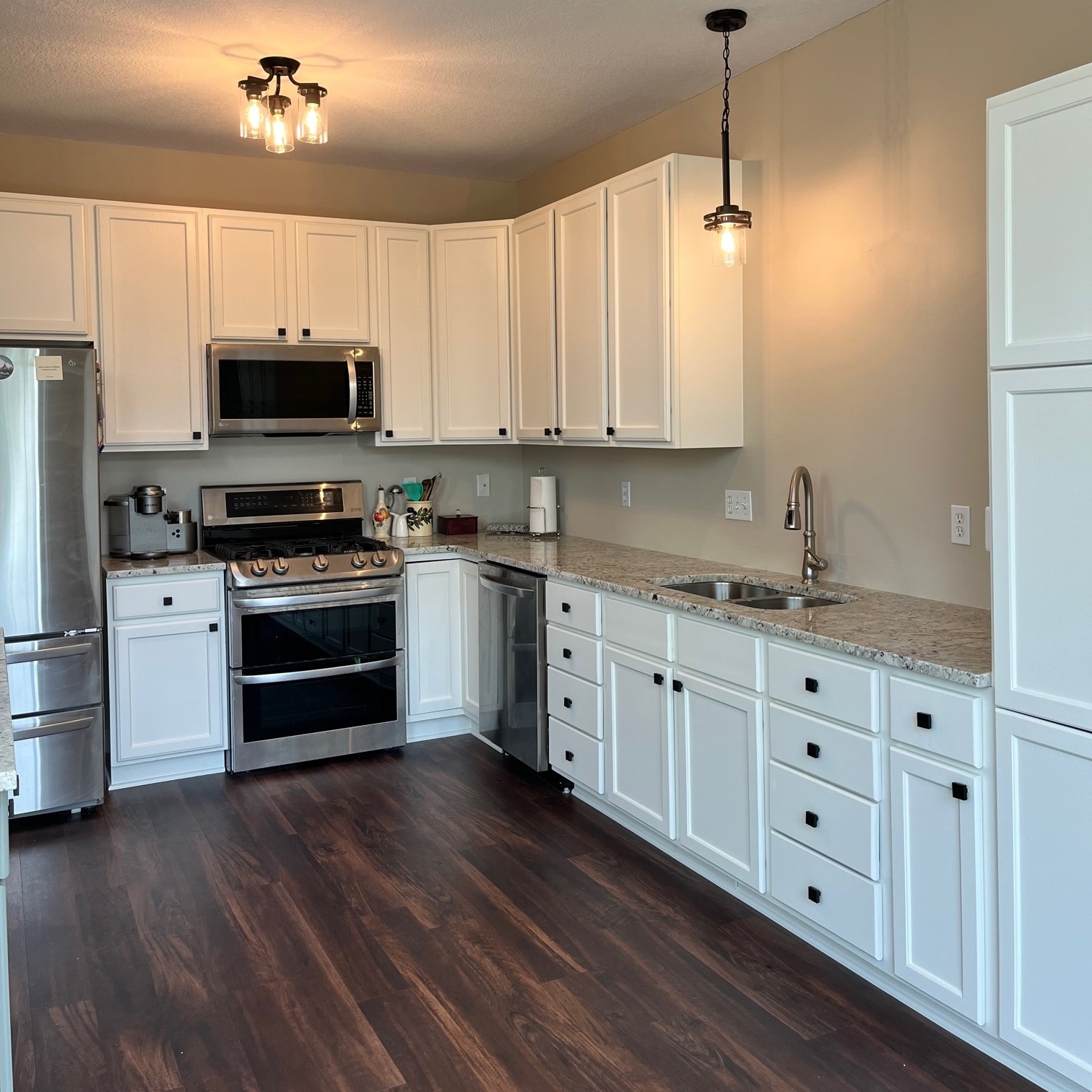 kitchen cabinets after painting