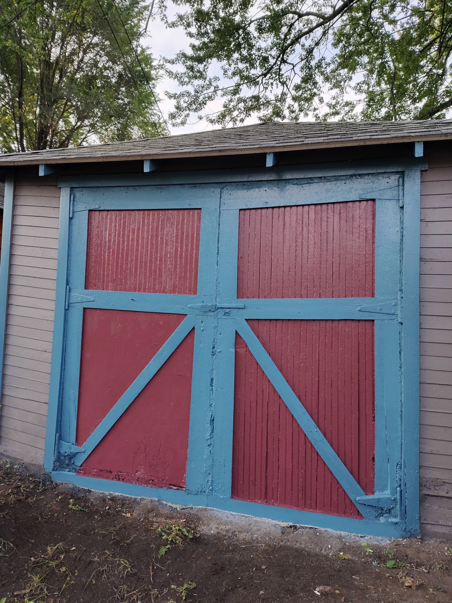 Shed Painting Before & After After