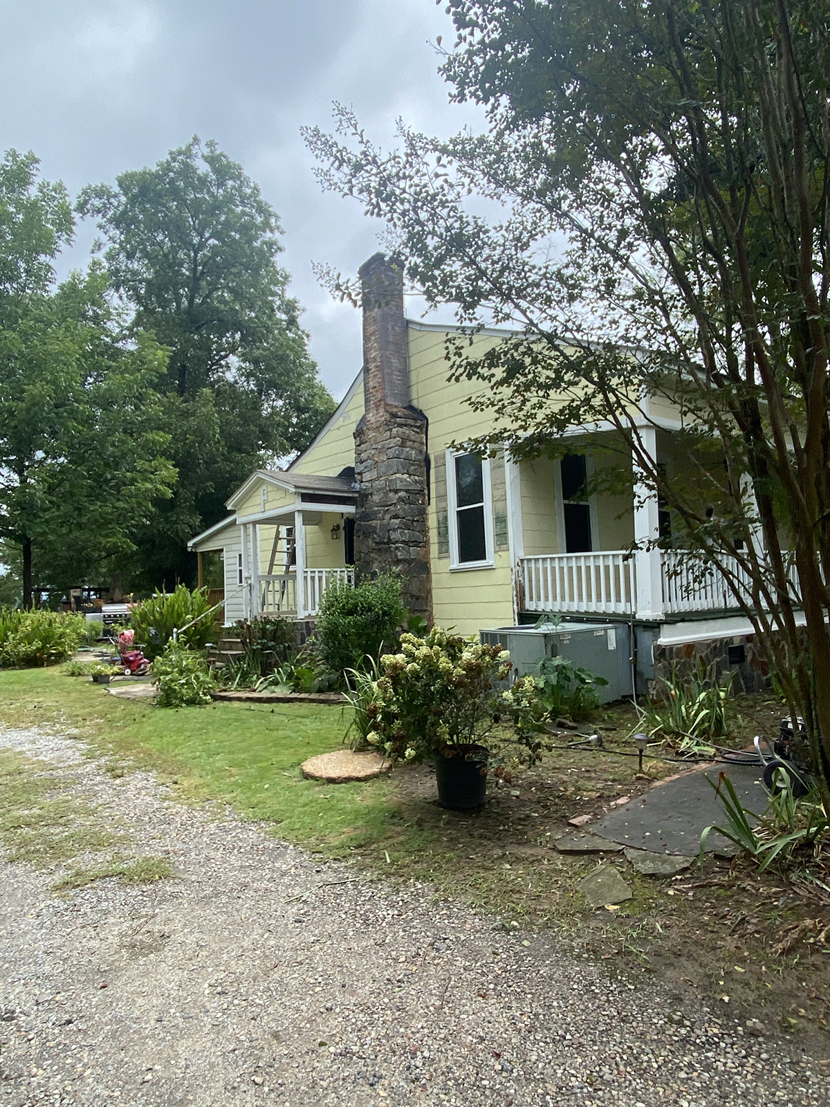 before exterior painting