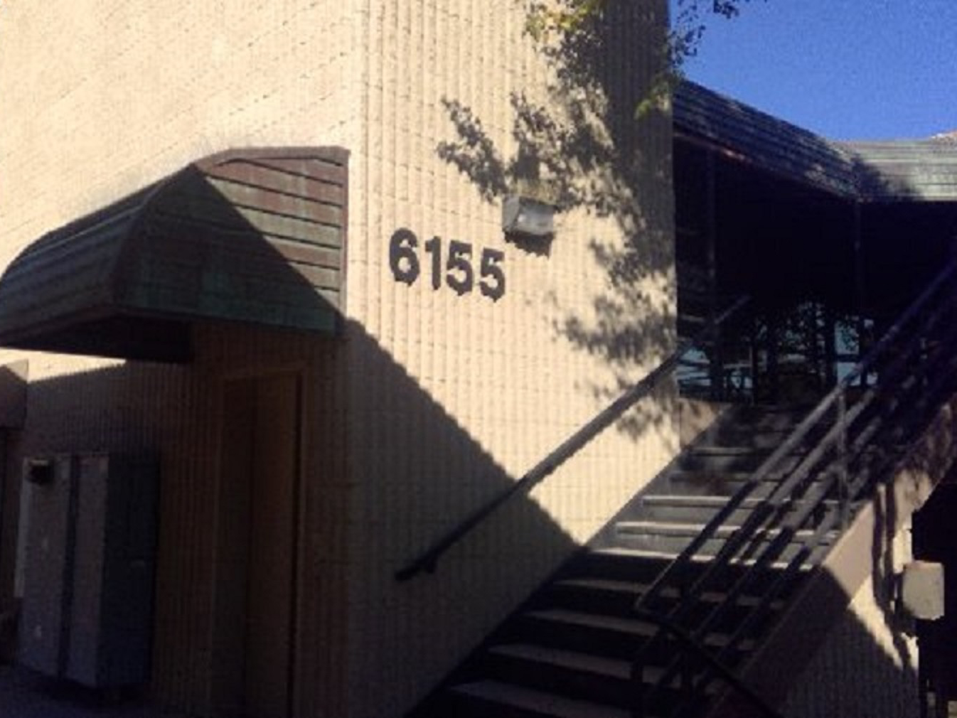 Office Exterior Repaint – Brown to White Before