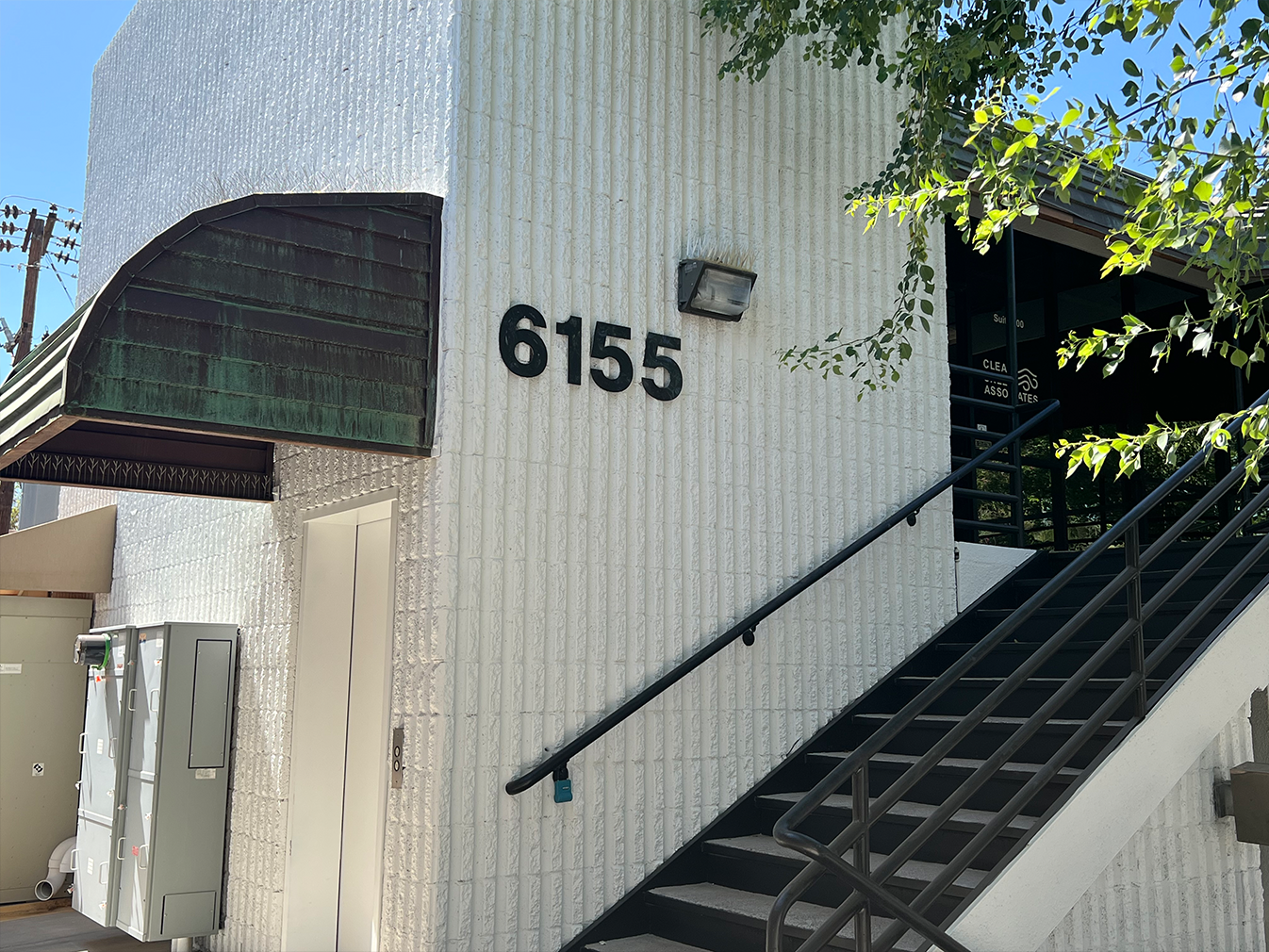Office Exterior Repaint – Brown to White After