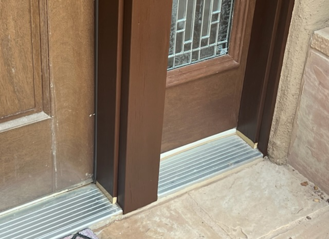 Wood Entryway Repaired After