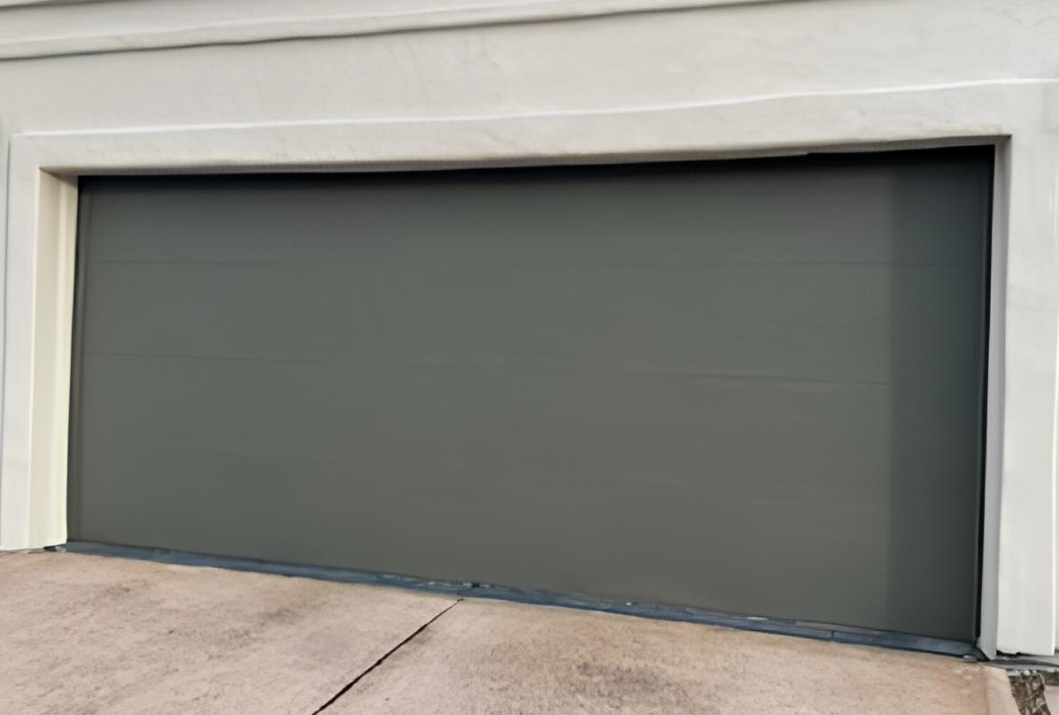 Bland Brown Garage Repainted Vibrant White After