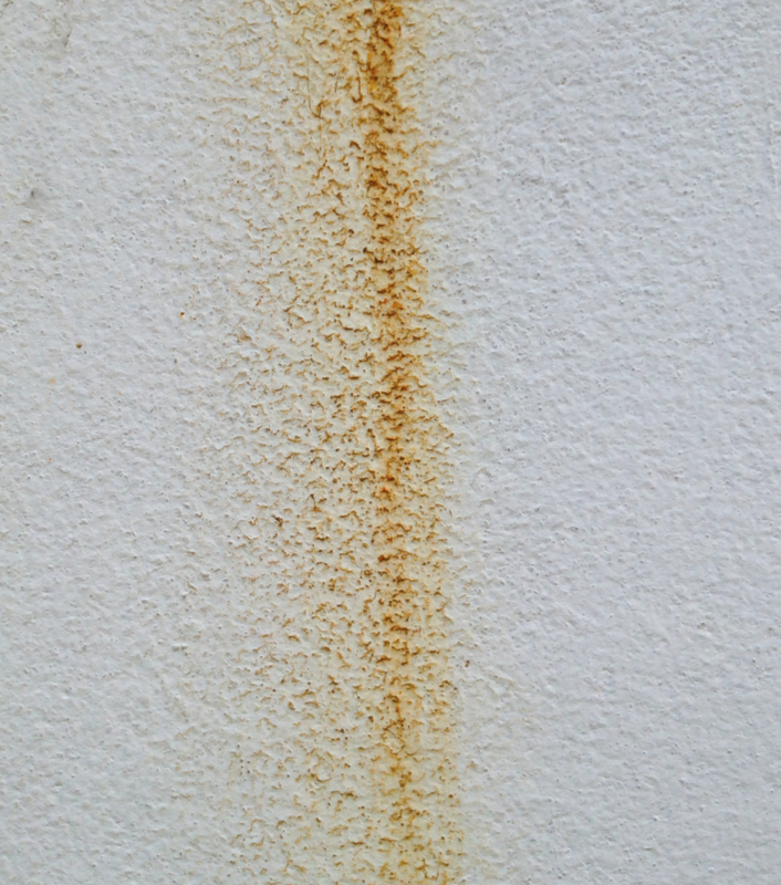 Yellow stain on wall