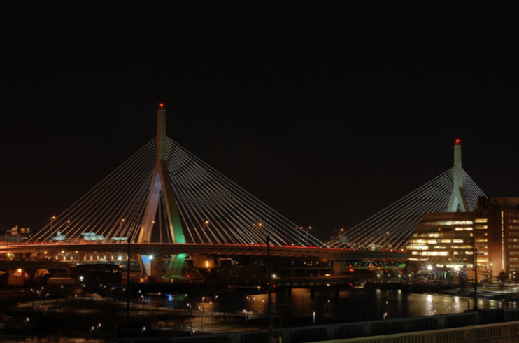 Boston at night
