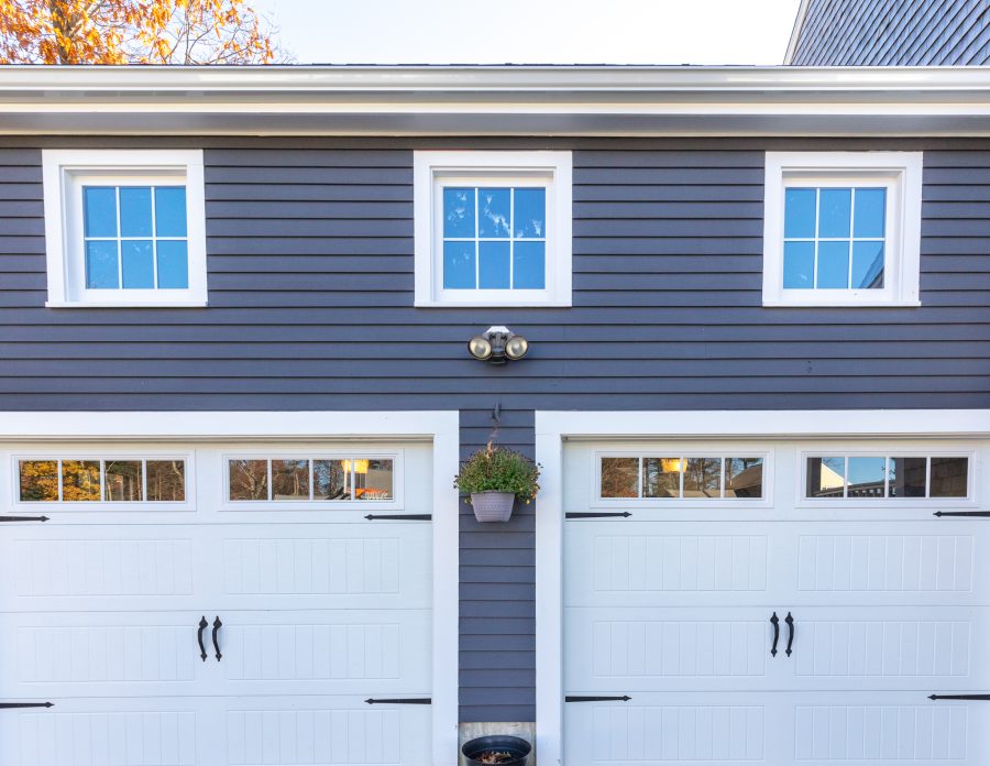 Close up - garage doors and trim