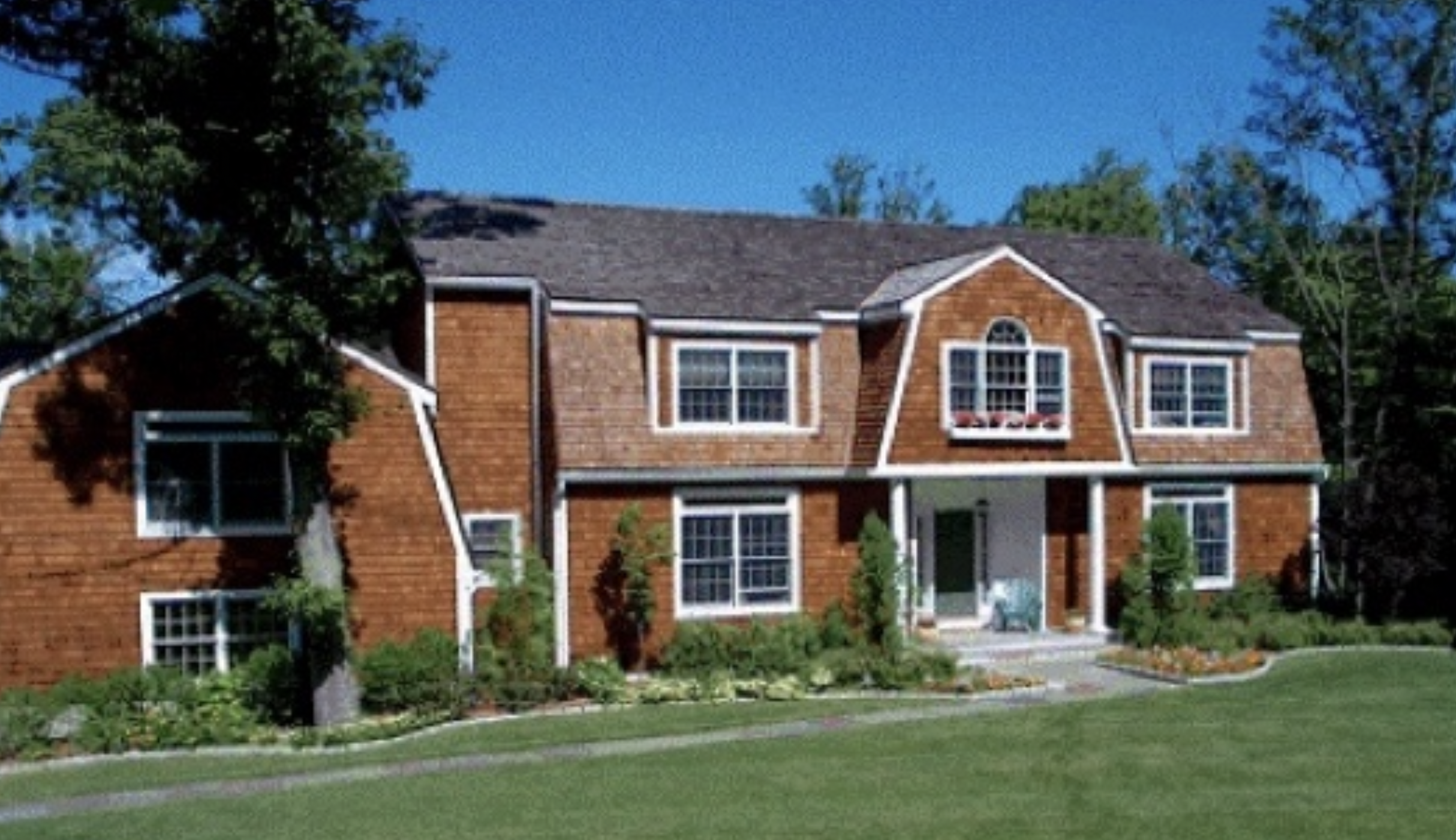 Stained Shingled Home