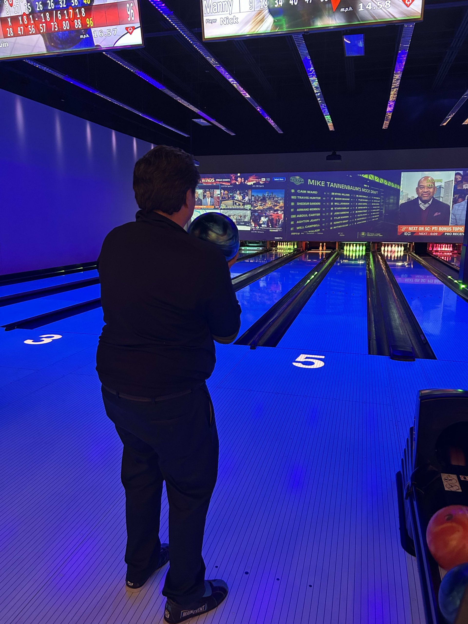 man bowling