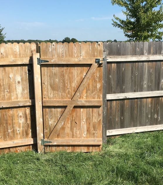 Power washed fence