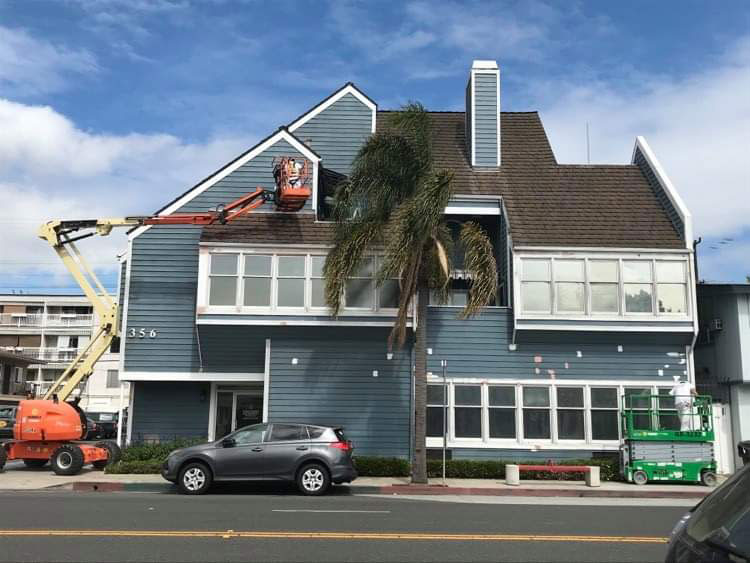 before commercial painting project